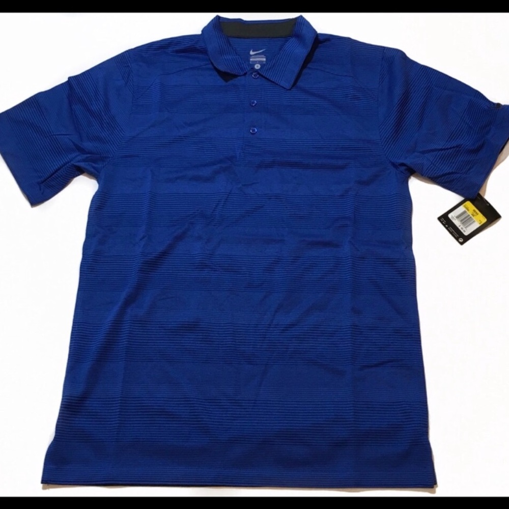 Mens Nike Golf Dri-Fit Victory Stripe Polo NWT